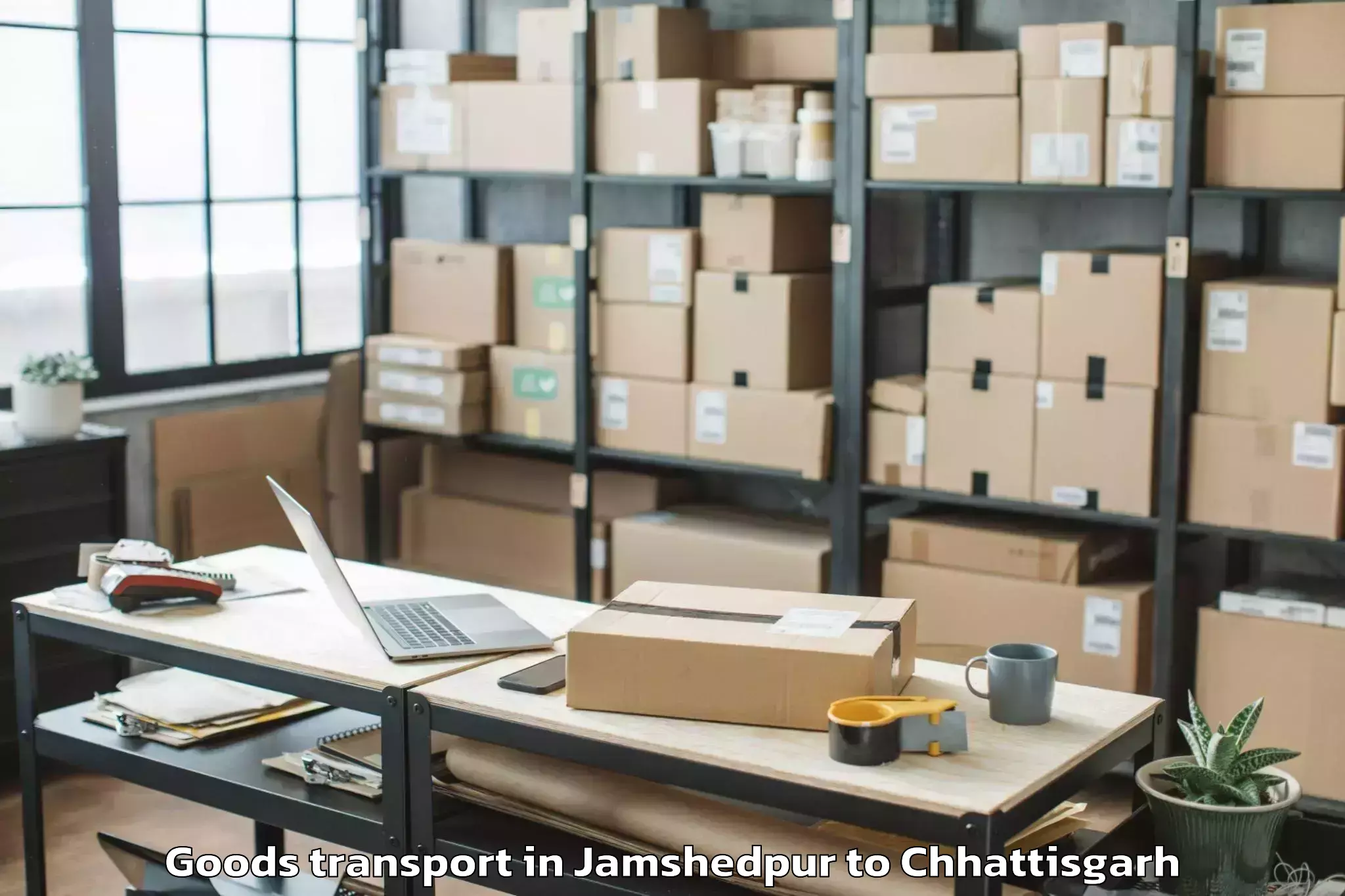 Book Your Jamshedpur to Pandit Ravishankar Shukla Univ Goods Transport Today